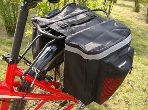 Torba rowerowa sakwa na rower bagażnik duża 2 komory podwójna kufer