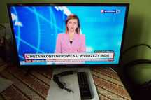 Manta 24 cale, dvb-t2 h.265, hdmi, usb, pilot, 230V/+12V, CAMPER,TIR.
