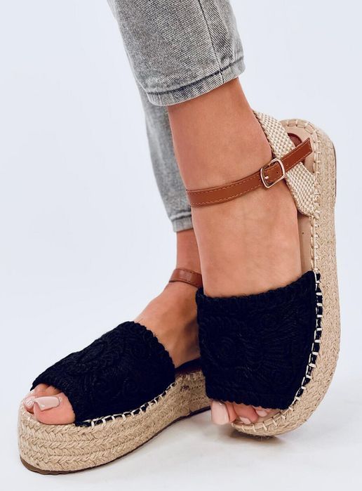 Sandałki Espadryle Boho Ingram Black