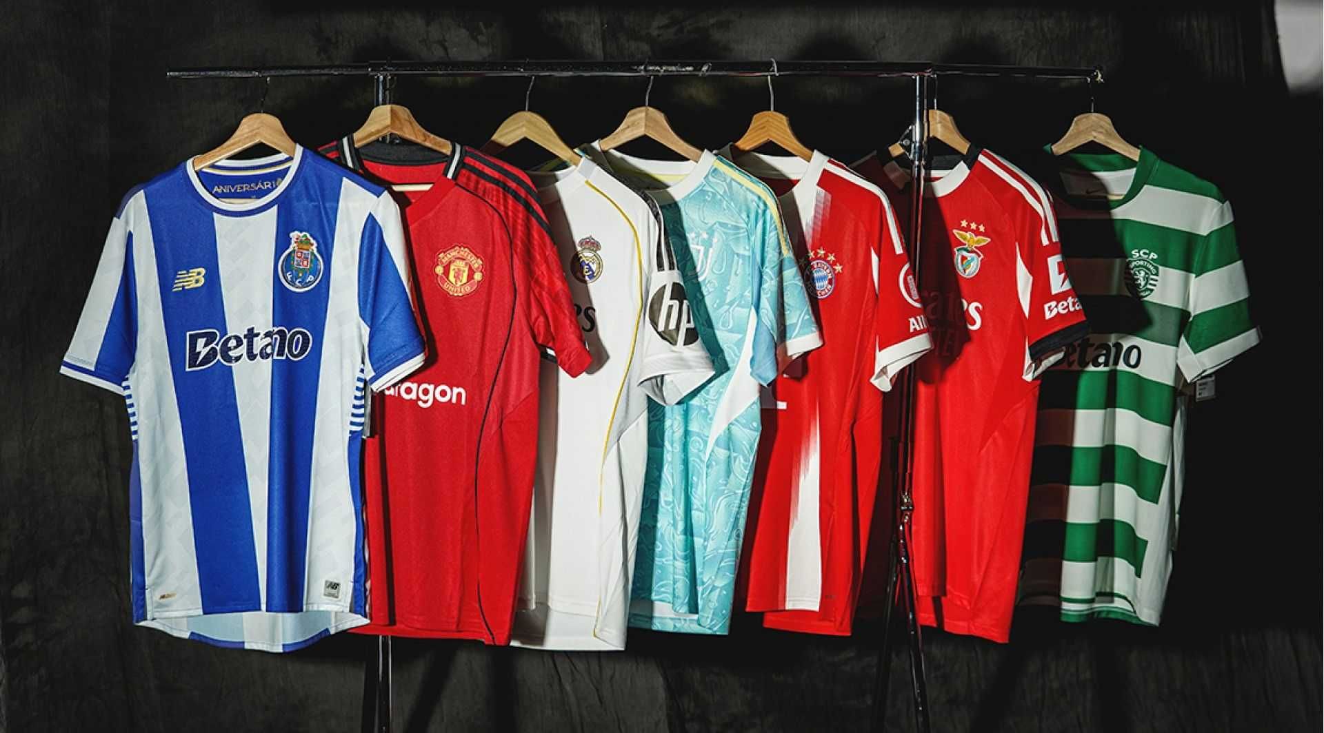 Camisolas de futebol de todos os tipos a partir de 20€