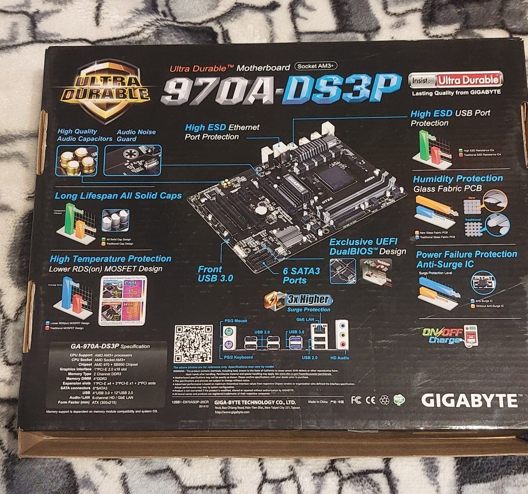 Gigabyte ga970 DS3P + 8GB DDR3