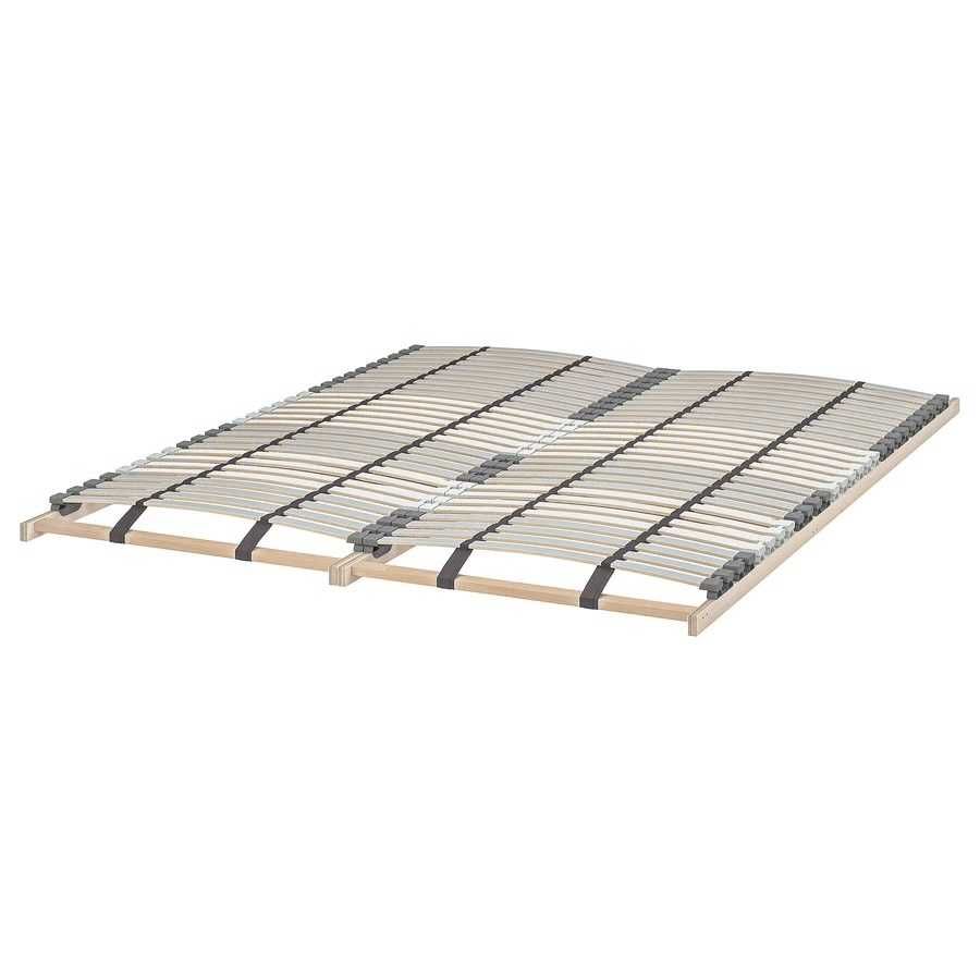Cama em madeira maciça 140 x 200 com estrado de ripas (colchão grátis)