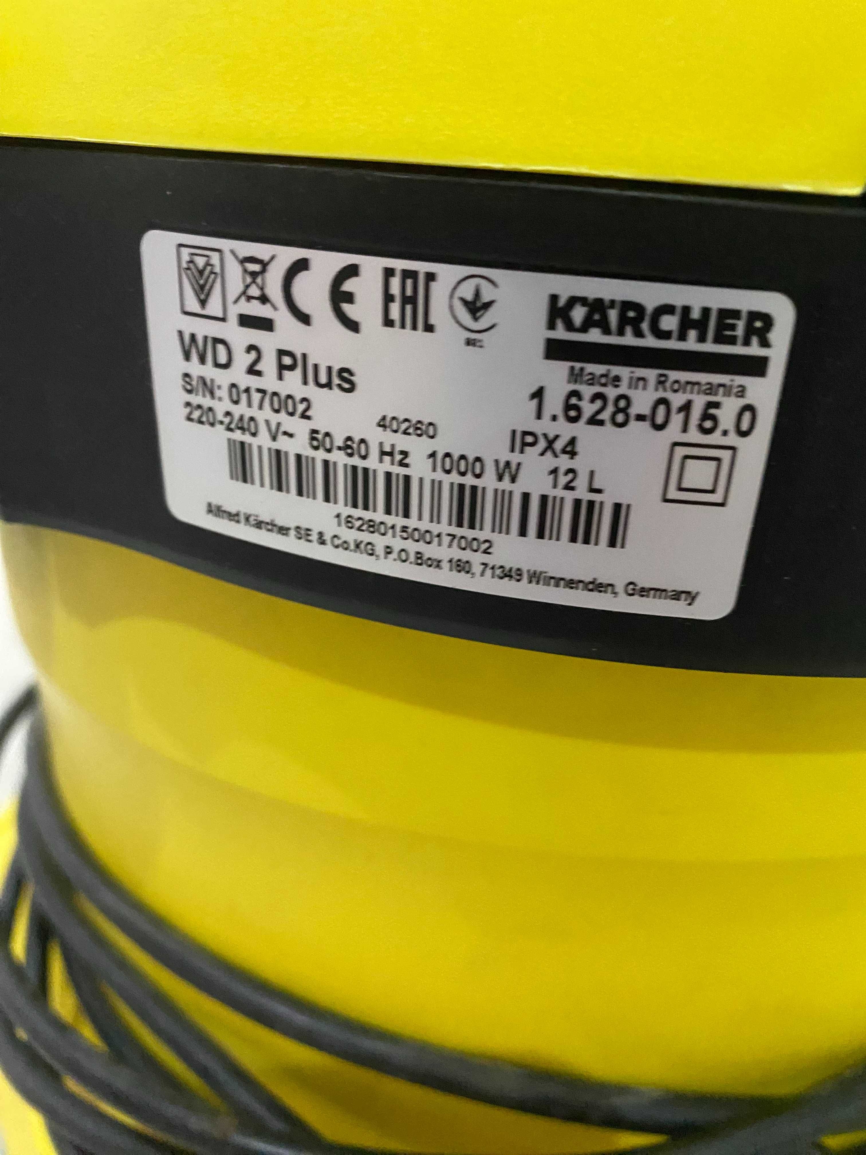 Kärcher WD 2 Plus V-12/4/18 – bdb stan, z pudełkiem i akcesoriami
