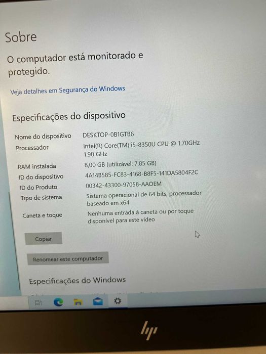 Computador  HP ELITEBOOK i5 8/500GB SSD - Grade A+ 24meses de garantia