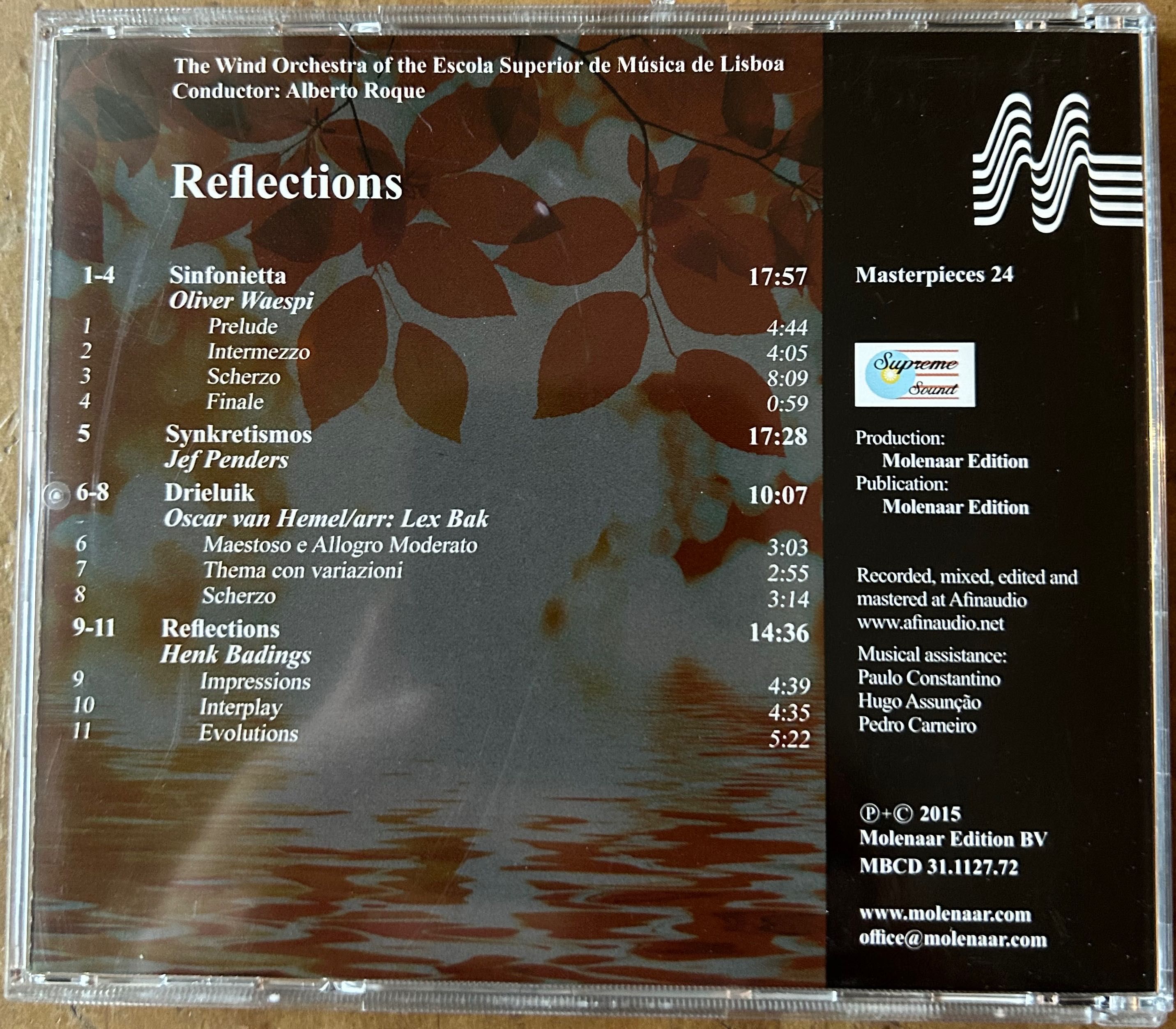 CD Reflections | Orquestra de sopros da ESML direcção de Alberto Roque