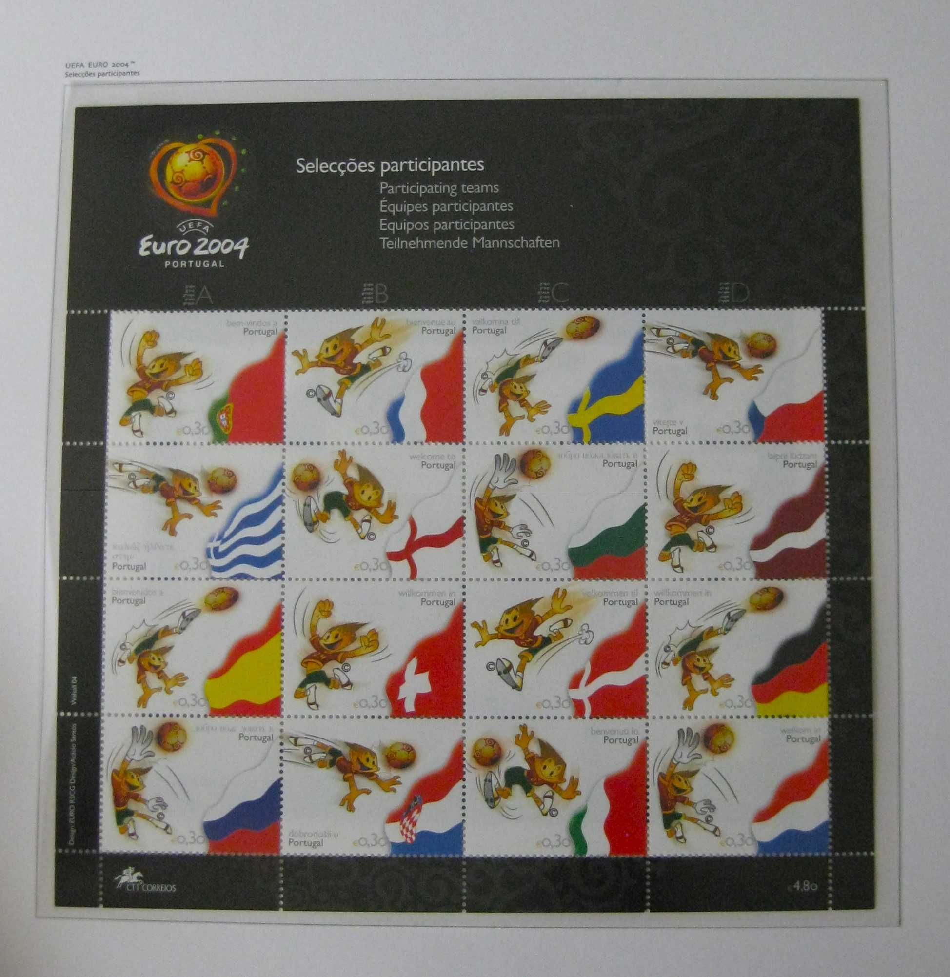 Folha Miniatura Nº 21 – UEFA, EURO 2004