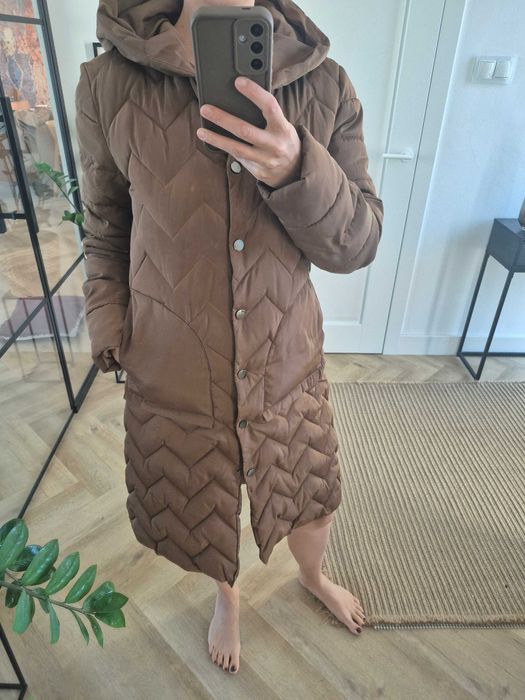 Płaszcz kurtka długa camel