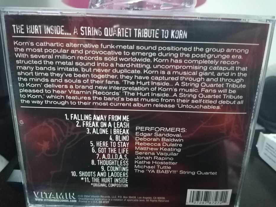 A String Quarter Tribute to KORN (Cd)