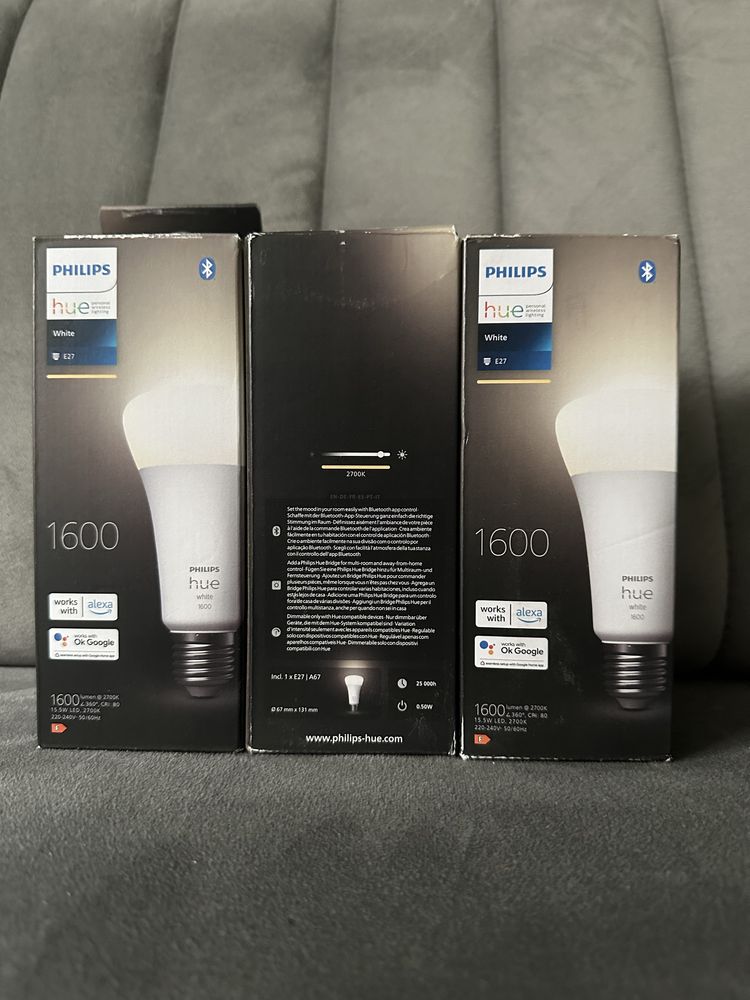 Philips hue White 1600 - zestaw trzech żarówek e27