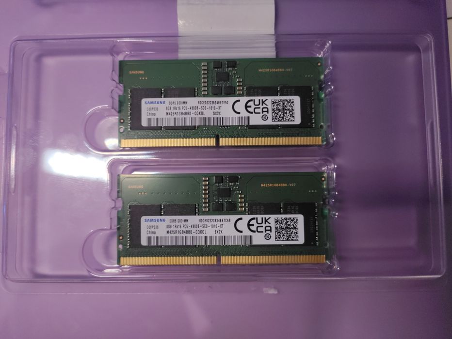 Оперативна пам'ять Samsung SO-DIMM DDR5 16GB (2 × 8 GB) 4800 МГц