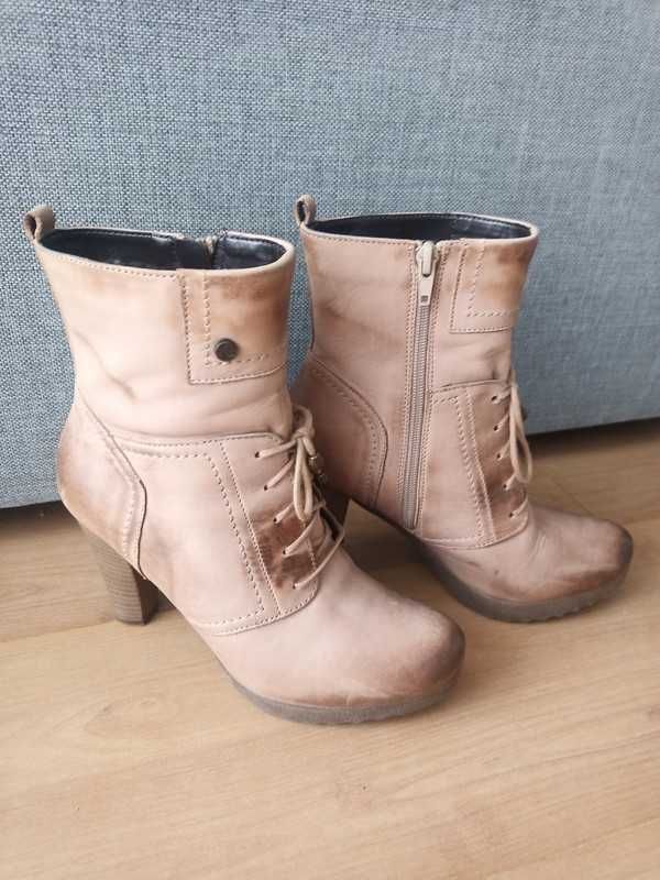 Skórzane botki Lasocki r.36