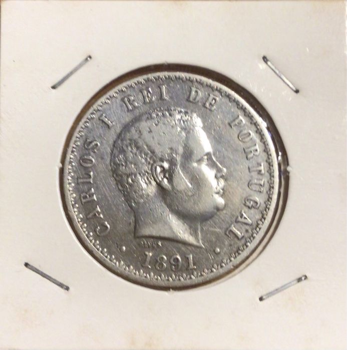 D. CARLOS I  -  500 REIS 1891 PRATA