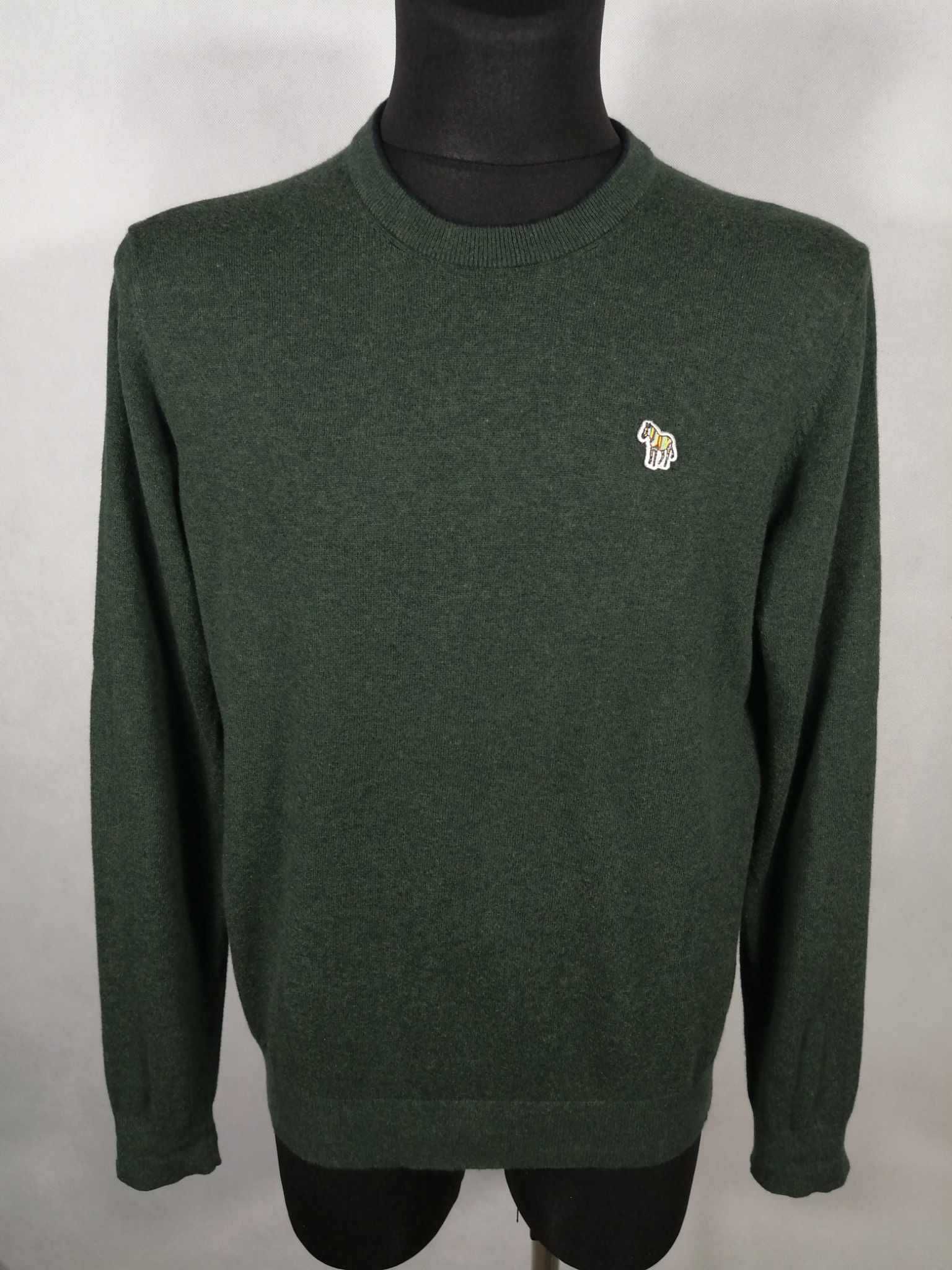 PAUL SMITH PS Zebra Sweter Męski L Bawełna Wełna Super Stan
