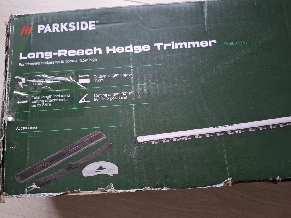Nożyce do żywopłotu z teleskopowym trzonkim phsl 710 A1 parkside