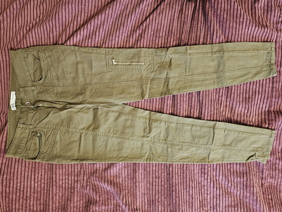 Bojówki damskie zielone Zara 38