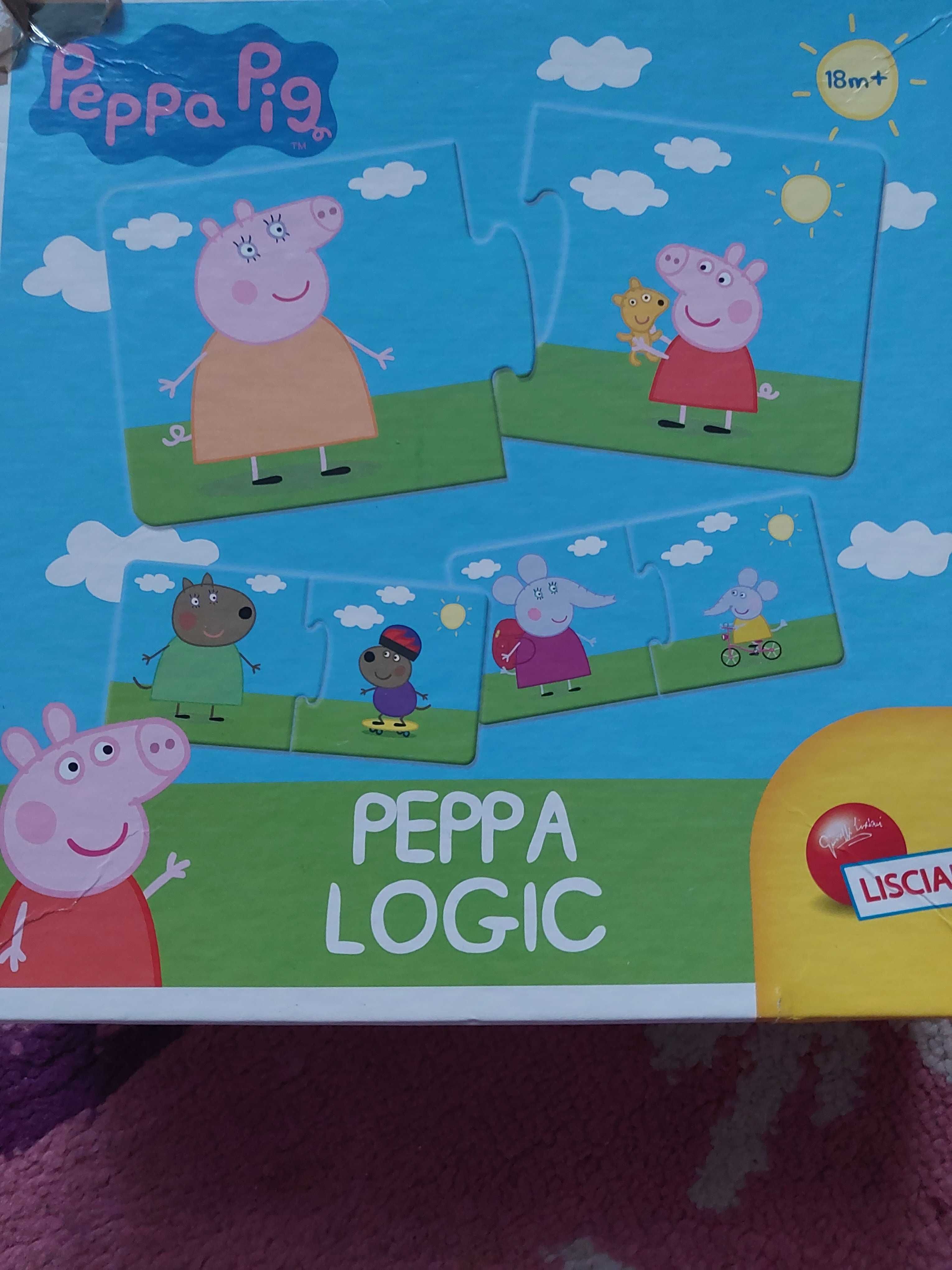 Puzzle logiczne Świnka Peppa, 16 par