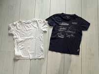 T shirt bialy i granowy reserved 134