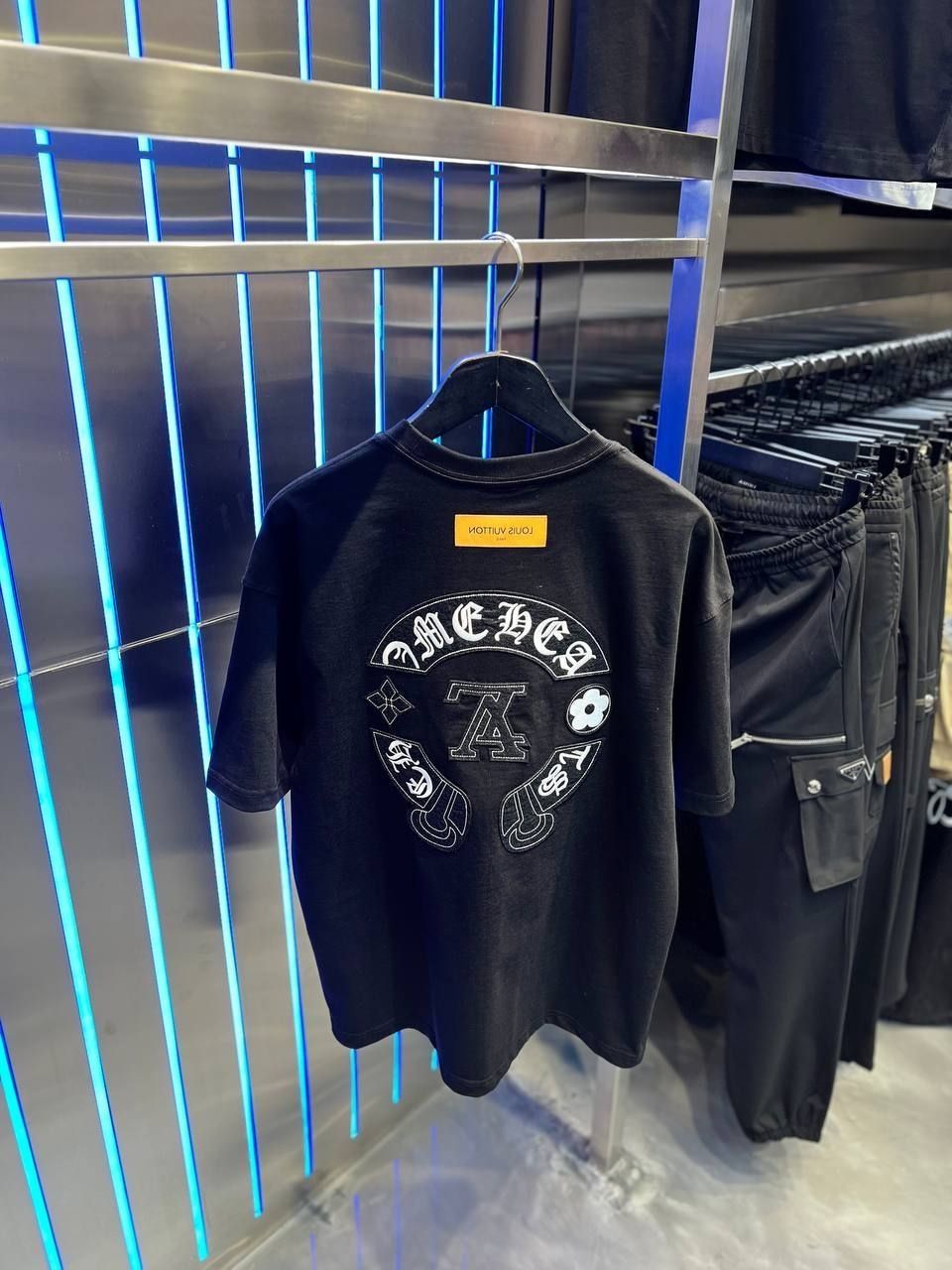 Чоловіча футболка оверсайс chrome hearts Louis Vuitton