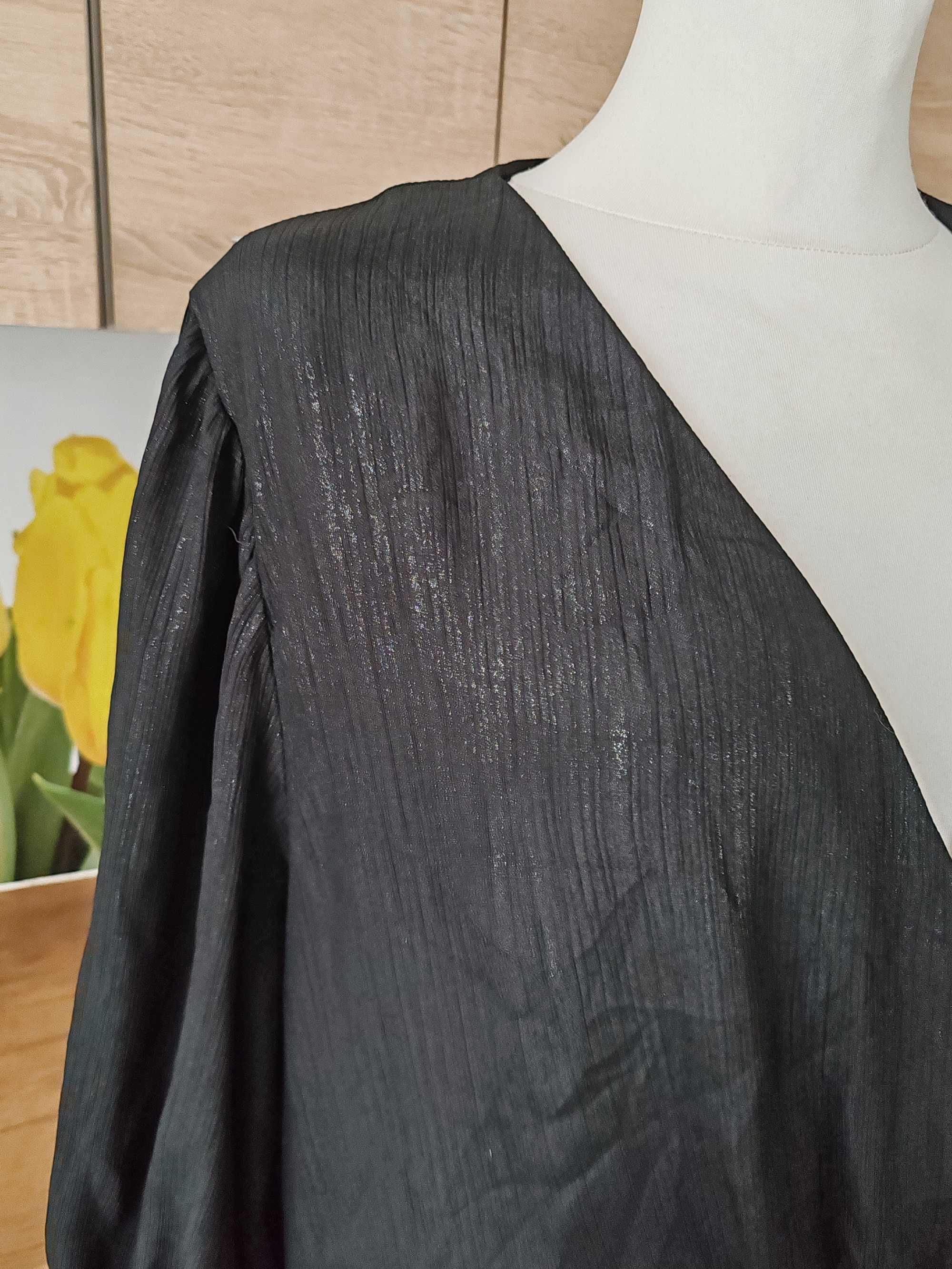 Ciekawa lekka koktajlowa sukienka H&M rozmiar ok 50 poliester