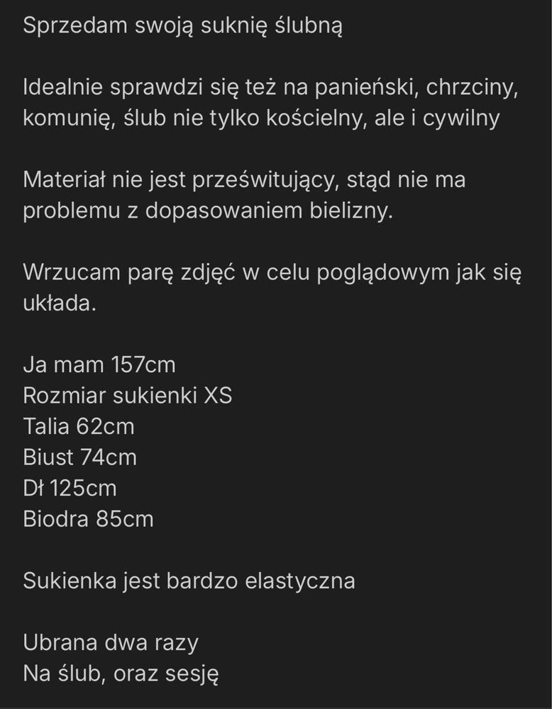 Suknia ślubna z piórami
