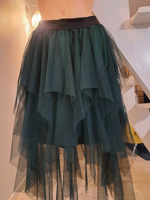 Spódnica tiulową ciemno zielona S/M