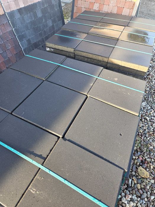 Płytka betonowa, chodnikowa 35x35x5 grafit, gatunek II, Okazja !