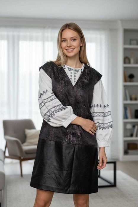 Платье сарафан комбинированный Next большой размер, р. 2XL