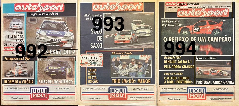 Vendo jornais AutoSport - ano 1996