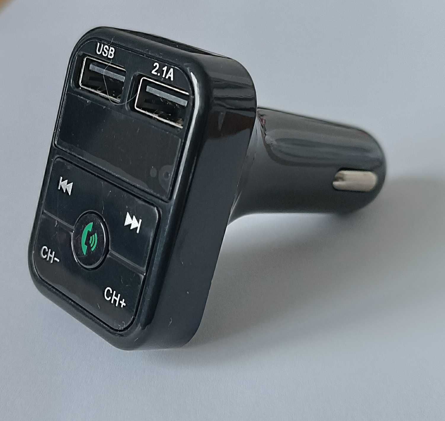 transmiter FM ładowarka 2x USB Bluetooth MP3 zestaw głośnomówiący