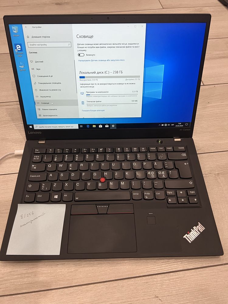 Ноутбук Lenovo thinkpad x1 carbon i5 8ram ssd 256