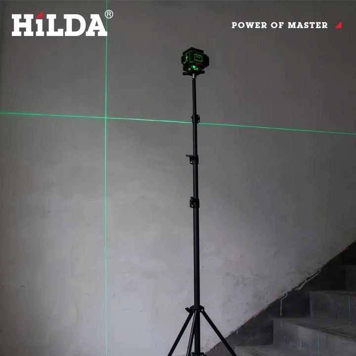 Hilda Poziomica 4d Laser Krzyżowy 360 Statyw 2 Metry 2 Akumulatory
