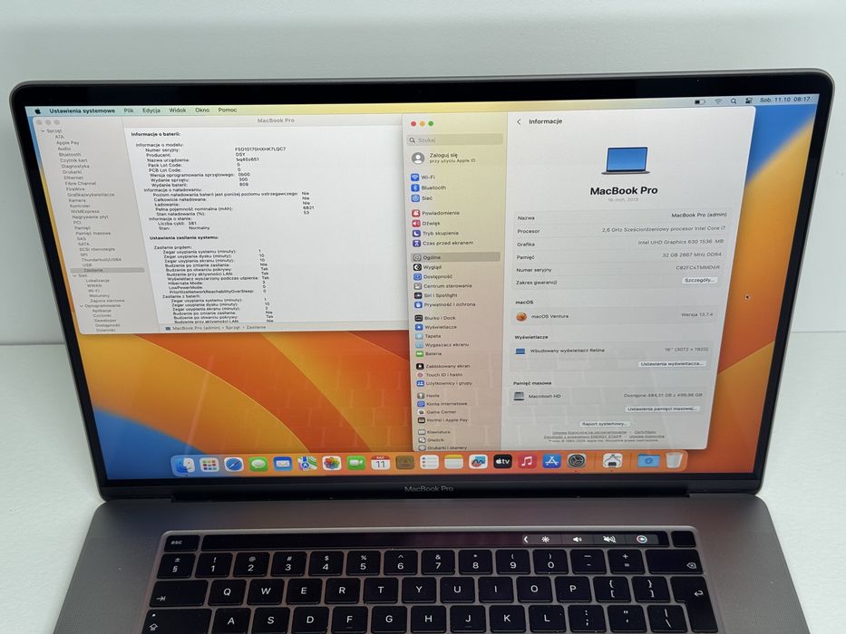 MacBook Pro 16 (A2141) - i7/32GB/512GB - faktura VAT 23%
