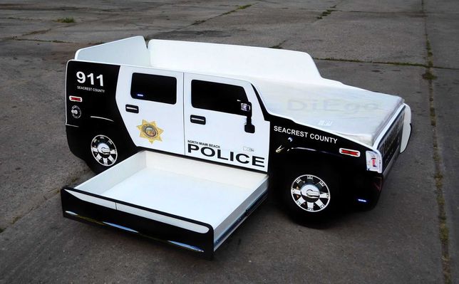 Ліжко машина Хаммер поліцейська дитяча машинка Hummer