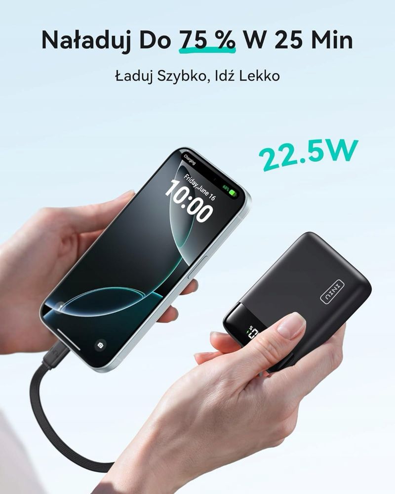 ank, 20000 mAh, mini rozmiar 22,5 W PD3.0 QC4.0