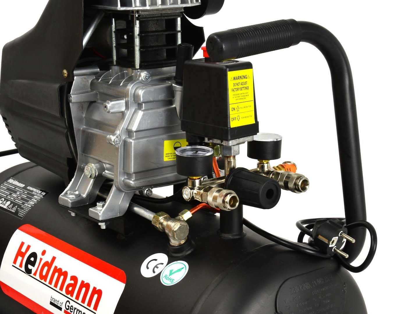 Kompresor olejowy sprężarka powietrza 50L 8BAR 230V 3,8KM HEIDMANN