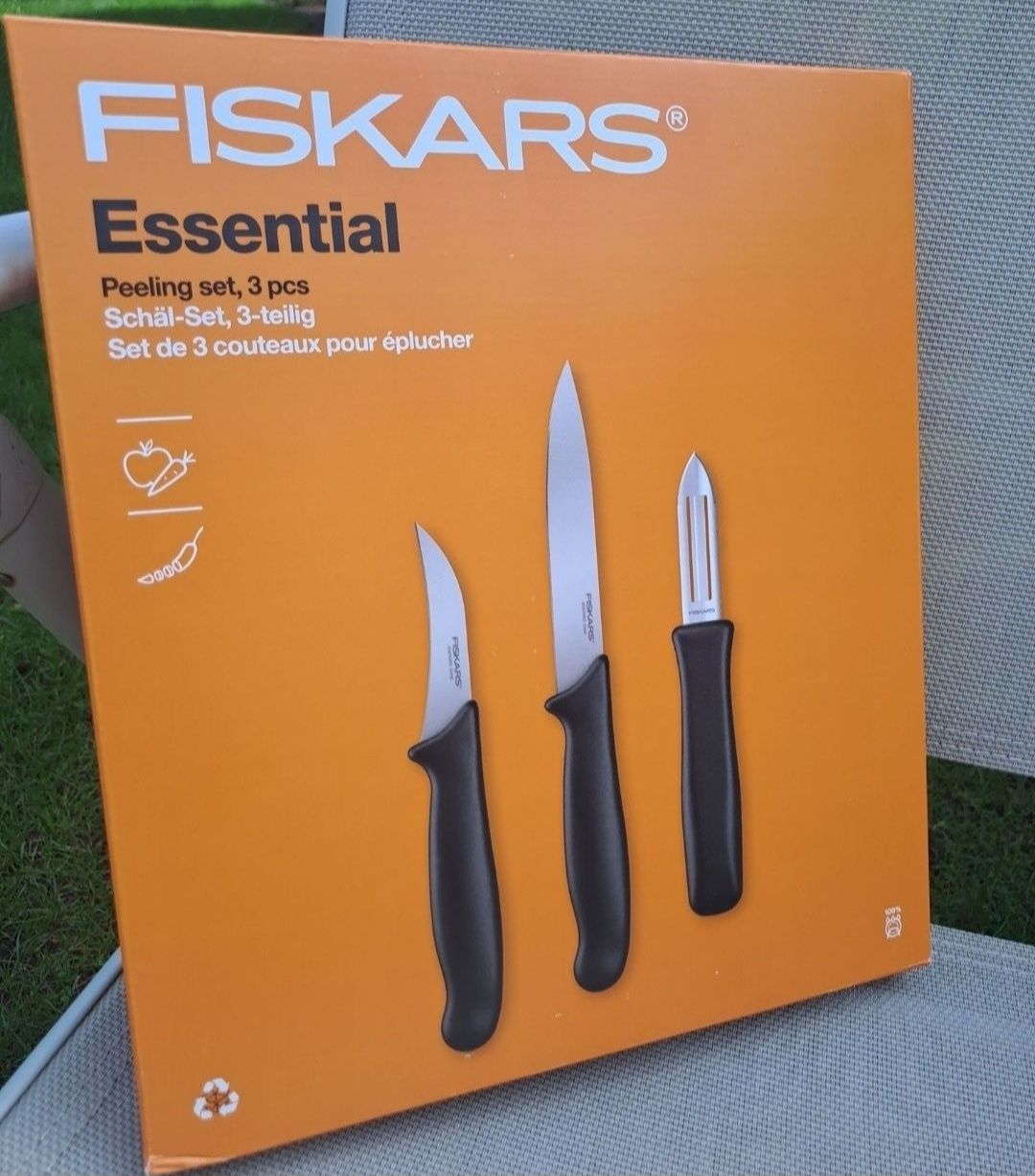 Zestaw noży FISKARS Essential 3 elementy nowe okazja na prezent