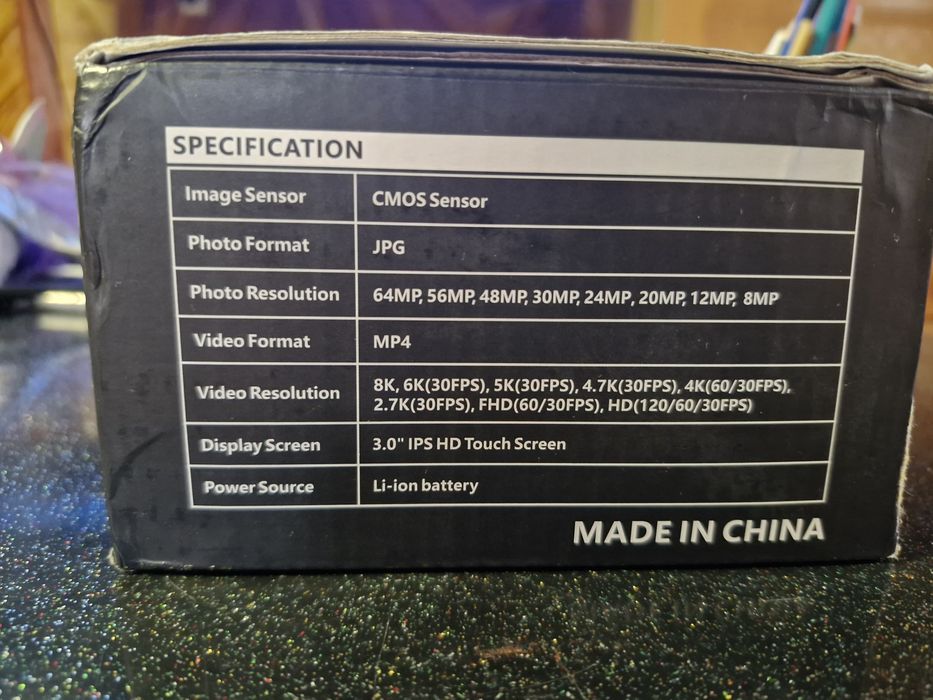 8K відеокамера 64MP для відеоблогерів YouTube 18-кратний зум