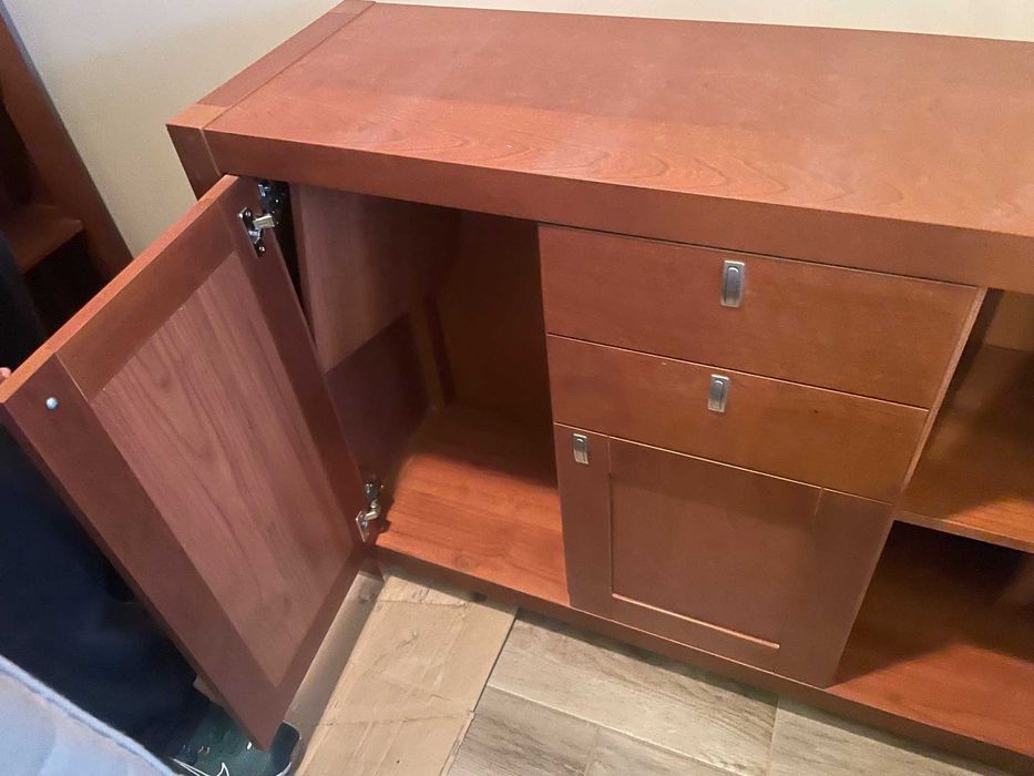 Komoda kredens szafka RTV barek bieliźniarka brązowa drewniana