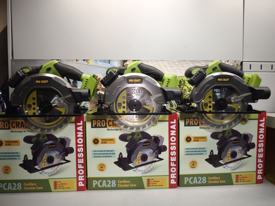 Акумуляторна пила циркулярна Procraft  PCA28 (без АКБ та З/П)