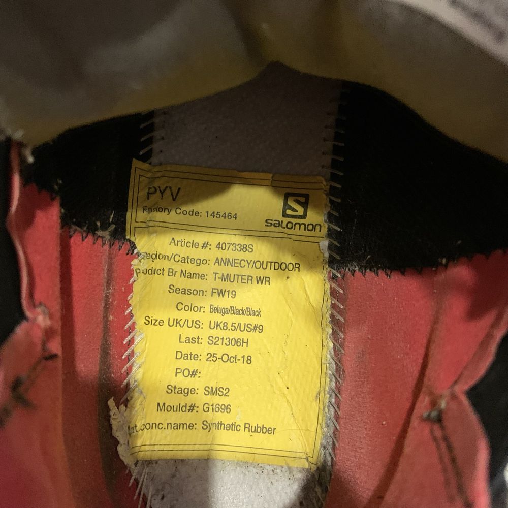 Ботинки кроссовки Salomon T-Muter WR Beluga Black Outdoor Gorpcore Acg