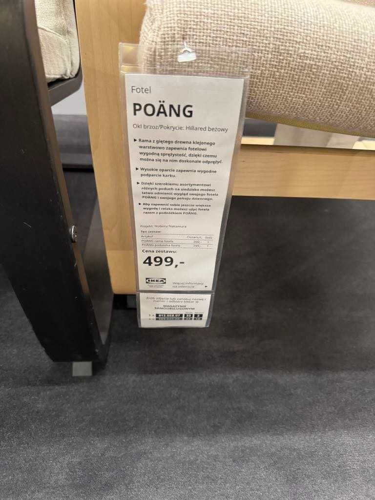 Zestaw dwa fotele Poang plus podnóżek gratis !
