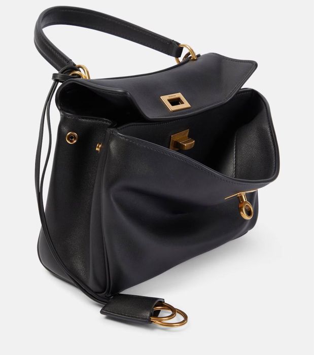 Сумка кожаная Rodeo bag mini черная натуральная мини