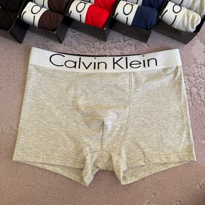Мужские трусы Calvin klein White. Чорні боксери з білою резинкою