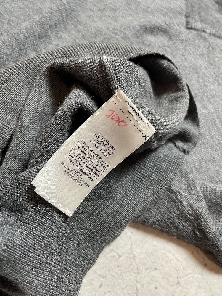 Мужской Шерстянной Свитер Polo Ralph Lauren Оригинал Серый S Размер