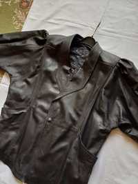 Skórzana kurtka vintage czarna skóra naturalna