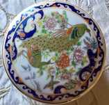 Caixa em porcelana com pinturas japonesas