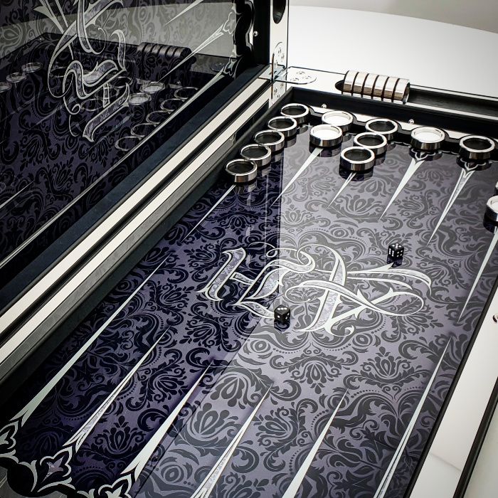 Нарды в стиле хай-тек. Дизайн под заказ. Art-limit. Нарди. Подарунок