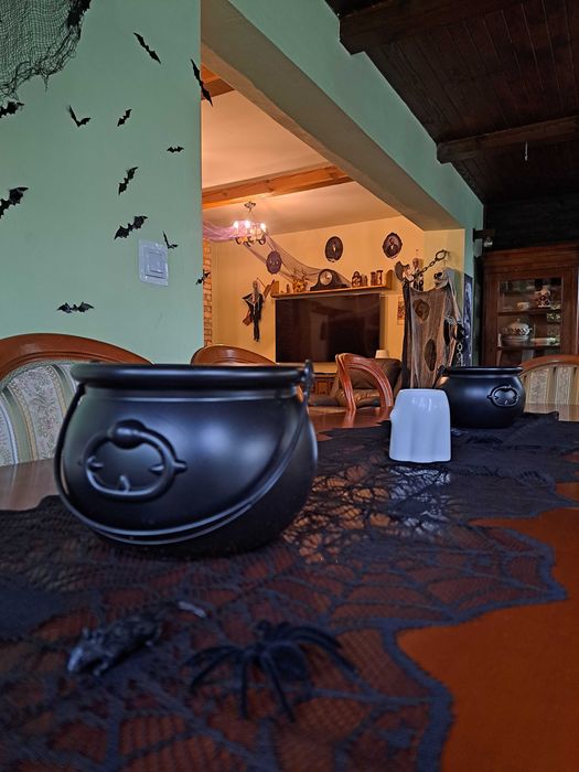 Halloween Dom domek nad jeziorem. Sauna, bania, kominek, bilard!!!