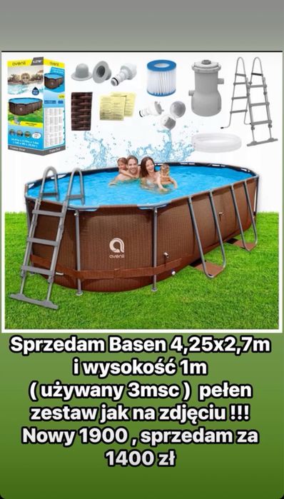 Basen ogrodowy Avenli 4.27x2.75m
