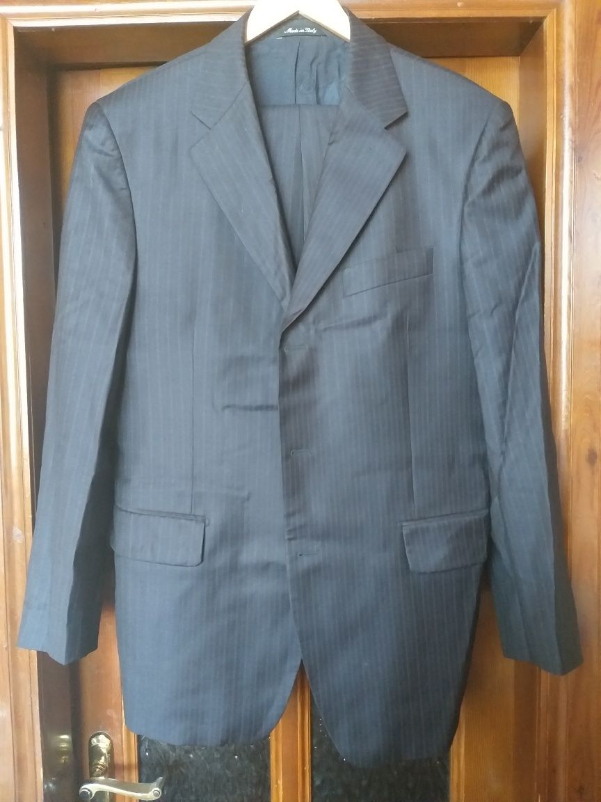Мужской классический костюм брюки и пиджак 100%шерсть р.52-54